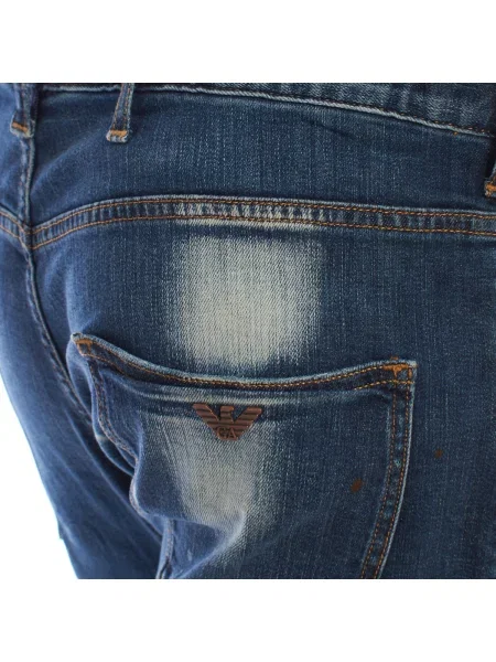Pantaloni Emporio Armani albastru