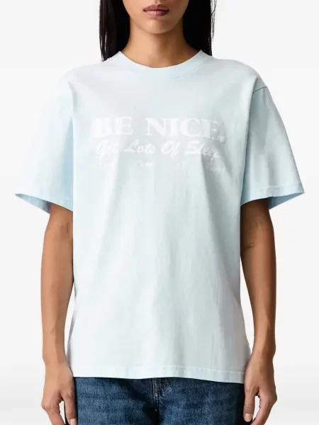 Tricou Sporty & Rich cu imagine albastru