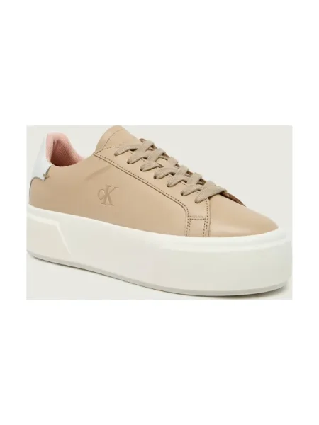 Calvin Klein Sportcipők Flatform Lace Up Lth bézs