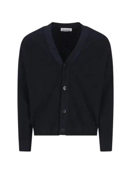 Cardigan Stone Island cu strasuri albastru