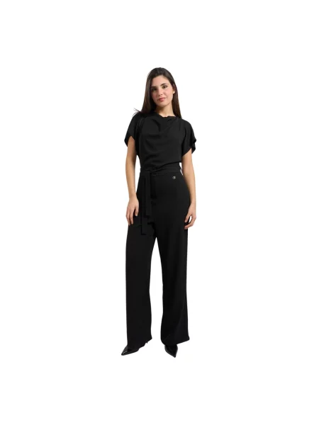 Sukienka Yes Zee z krótkim rękawem czarna