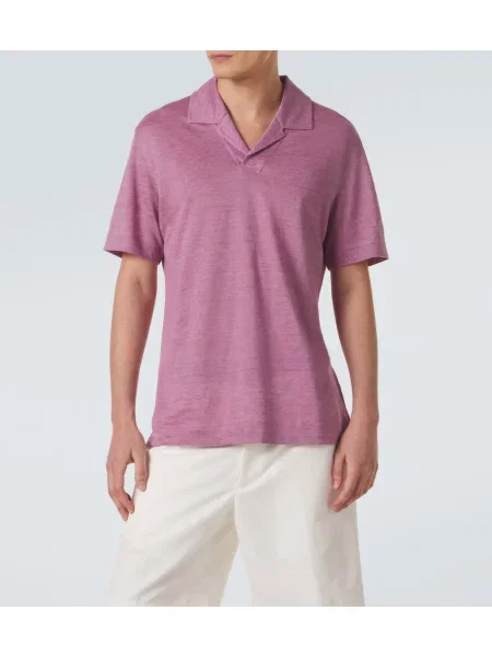 Tricou polo Zegna de in violet