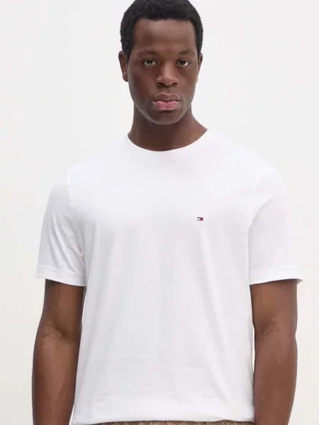 TOMMY HILFIGER Tričko ESSENTIAL biela béžová