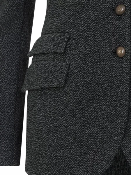 Geacă Giorgio Armani cu model herringbone gri
