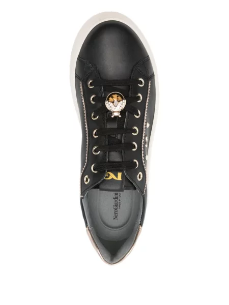 Кожени маратонки Nero Giardini с връзки черно