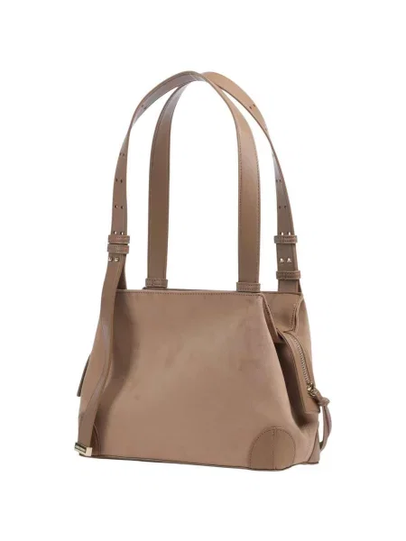 Armani Exchange kabelka typu shopper dámska z imitácie semišu béžová