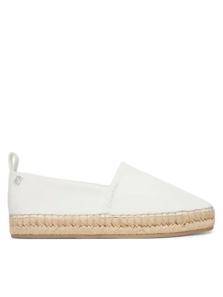 Calvin Klein Espadryle Oblique Espadrille Canvas biały