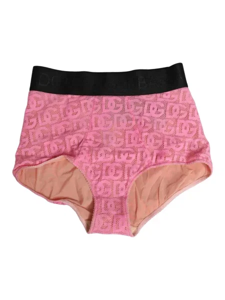 Majtki Dolce And Gabbana z wysoką talią różowe