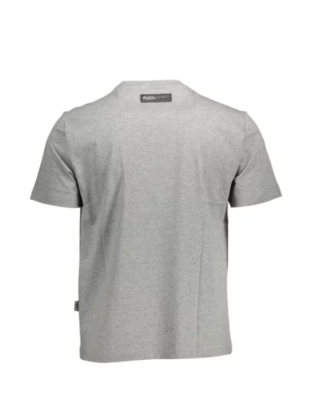 Αθλητικό μπλουζάκι Plein Sport με σχέδιο με ρίγες τίγρη γκρι