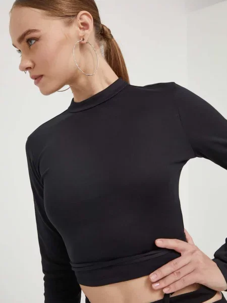 Cropp tricou mânecă lungă Hugo negru