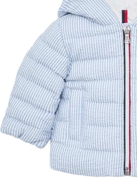 Kurtka puchowa dziecięca Moncler Enfant niebieska