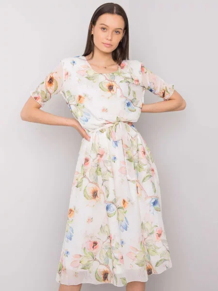 Rochie midi Fashionhunters de costum alb