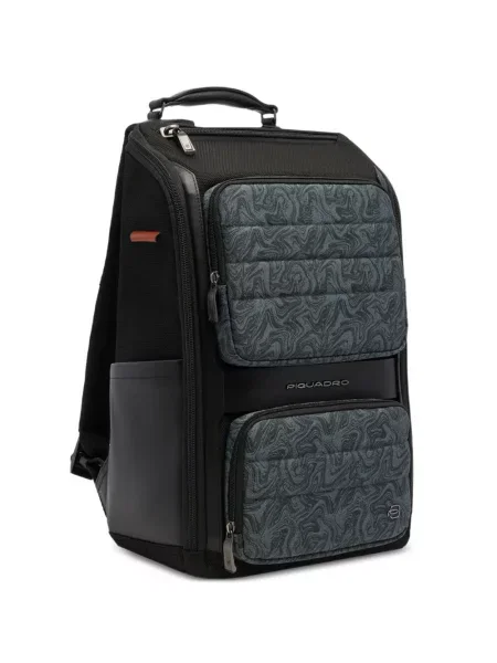 Matlasat rucsac Piquadro cu imagine negru