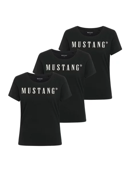 MUSTANG Póló fekete fehér