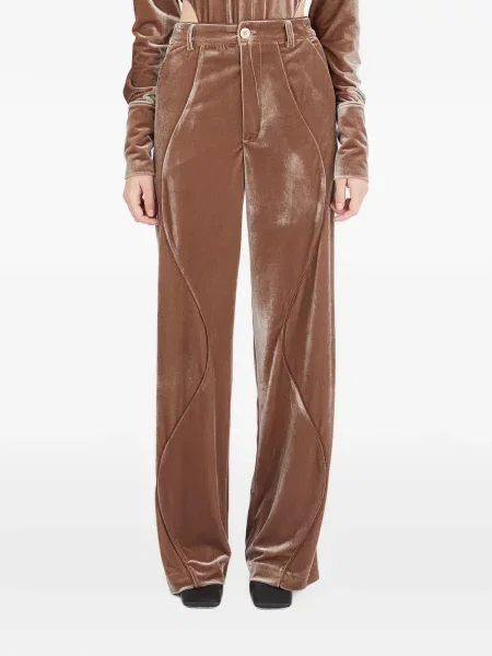 Pantaloni Ninamounah de catifea maro