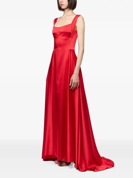 Rochie maxi Atu Body Couture din satin roșu