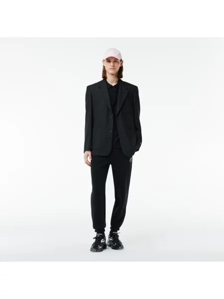 Lacoste Oryginalna Koszulka Polo Loose Fit Z Krokodylem Z Lat czarna