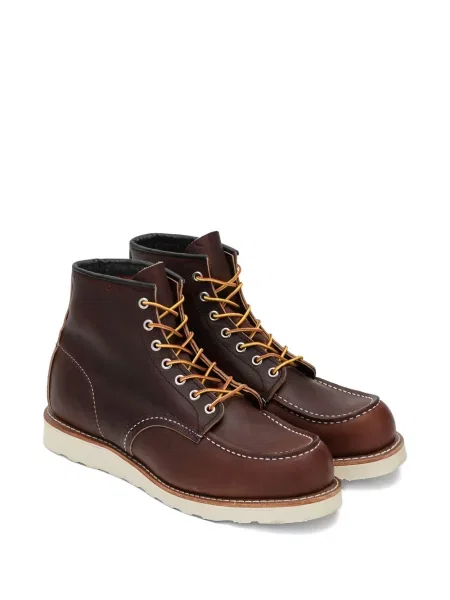 Боти Red Wing Shoes с връзки с дантела червено