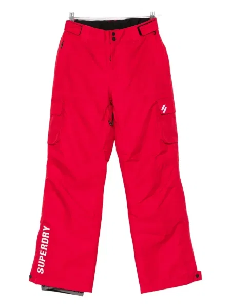 Pantaloni Superdry cu imagine roșu