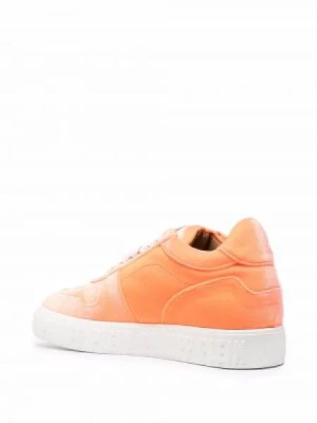 Aksamitne sneakersy Philipp Plein pomarańczowe
