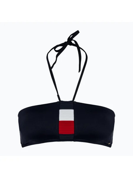 Горнище на бански костюм Tommy Hilfiger Bandeau desert sky синьо