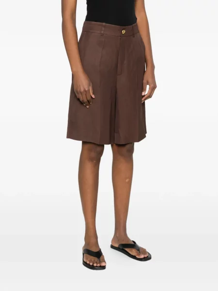 Pantaloni scurți P.a.r.o.s.h. plisate maro
