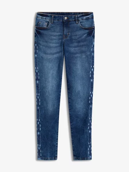 Dżinsy SKINNY ze stretchem mid waist niebieskie