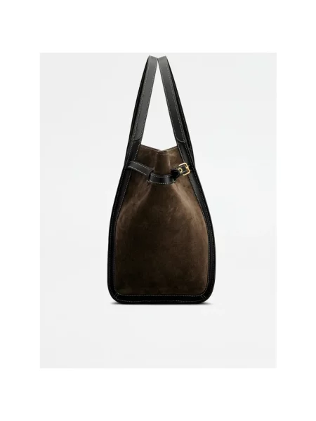 Shopperka Tod's skórzana brązowa
