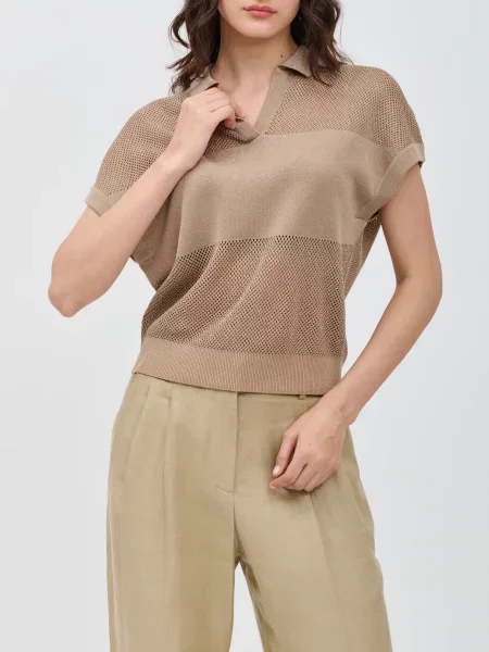 Поло Peserico коричневое