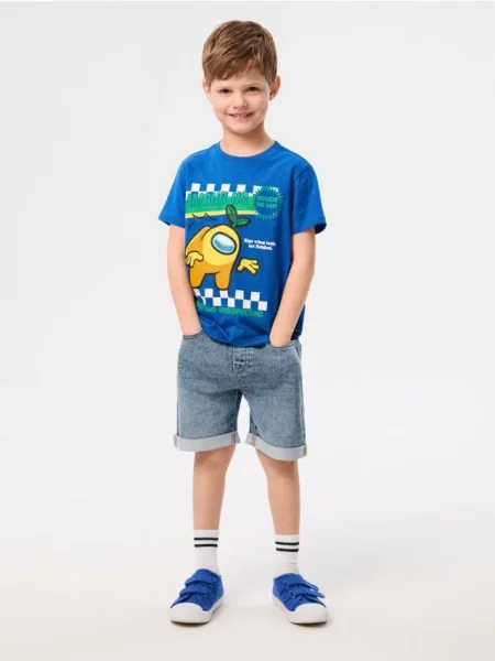 Sinsay tričko Among Us indigo