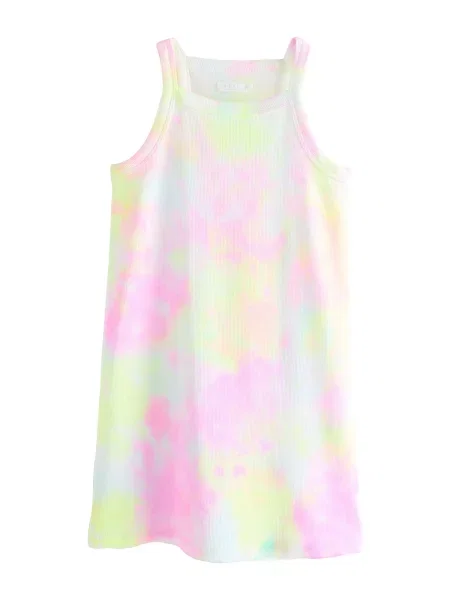 Next Rochie pastel / verde deschis / mov prună / roz galben