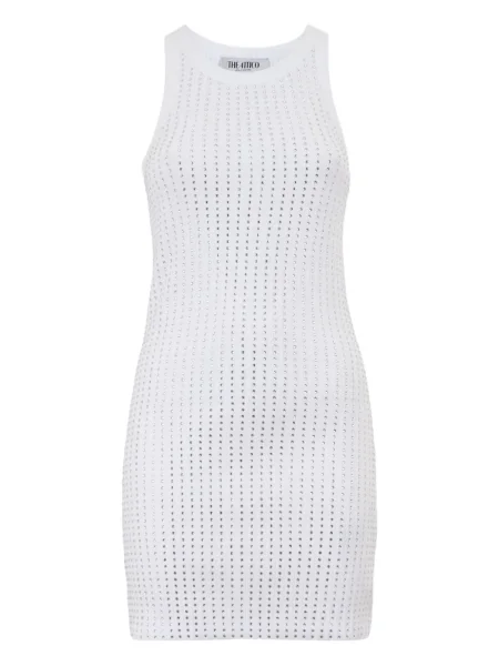 Rochie The Attico de cristal de costum alb