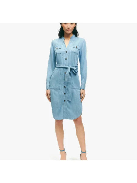 Sukienka jeansowa Brooks Brothers niebieska