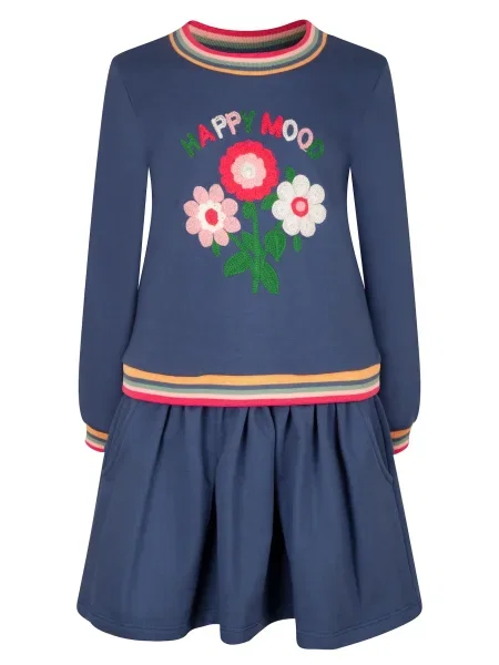 Happy girls Rochie albastru gențiană / galben șofran / roz zmeură / pastel roșu