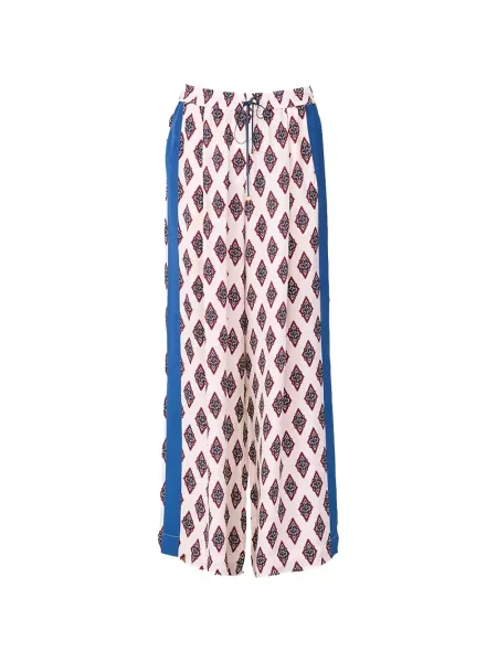 Pantaloni F.r.s For Restless Sleepers cu imprimeu geometric alb