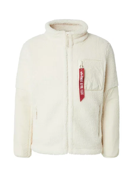 ALPHA INDUSTRIES Jopa iz flisa Sherpa off-bela bela