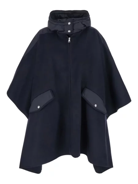 Geacă Moncler cu glugă albastru