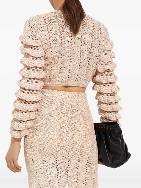 Cardigan Loveshackfancy cu volane