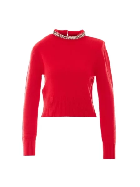 Sweter Pinko wełniany czerwony