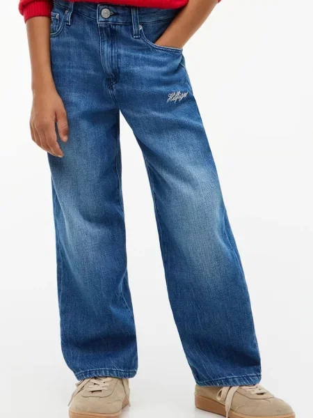 Tommy Hilfiger blugi loose pentru copii BAGGY albastru
