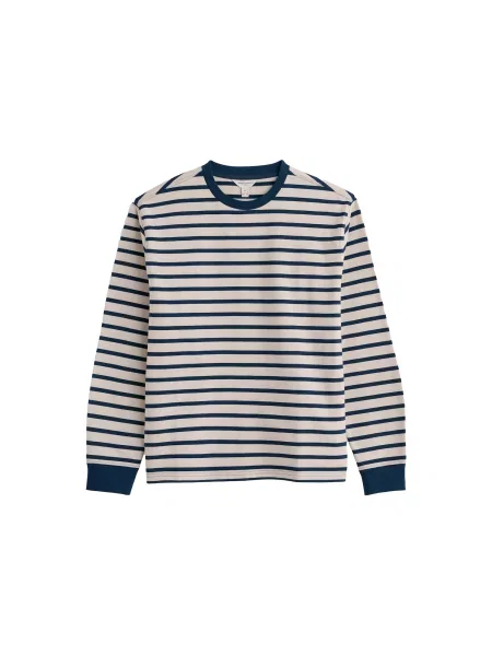 Seasalt Cornwall Tricou Longboat albastru închis alb