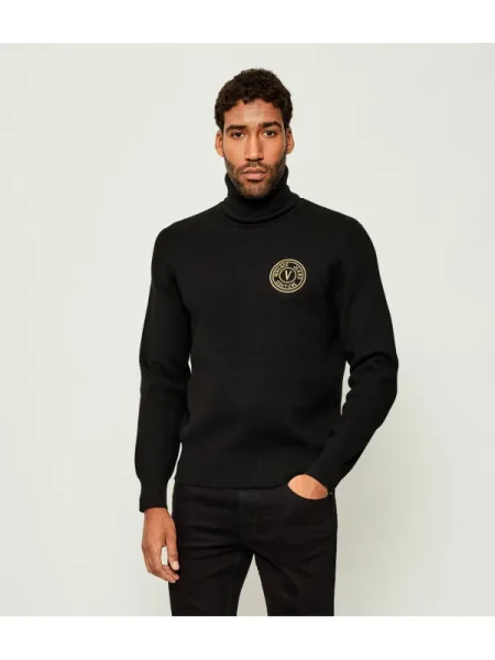 Pulover Versace Jeans Couture de lână negru