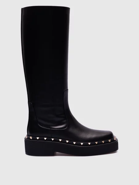 Шкіряні черевики Valentino чорні