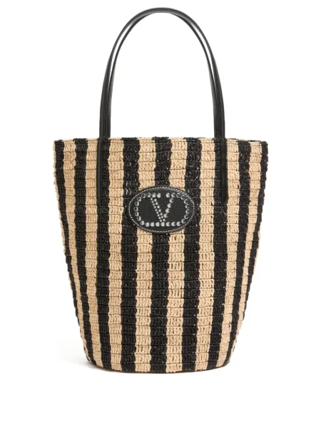 Geantă shopper Valentino Garavani cu dungi