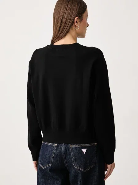 Calvin Klein Jeans sweter z wiskozą czarny
