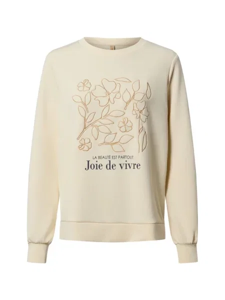Soyaconcept® Bluza Banu Kobiety Sztuczne włókno nadruk S beżowy