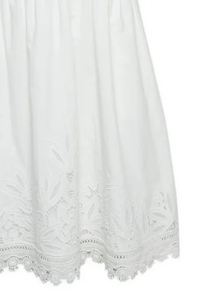 Rochie Tory Burch cu broderie din dantelă alb