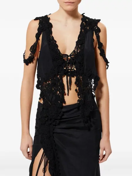 Top Isabel Marant s V-izrezom crna