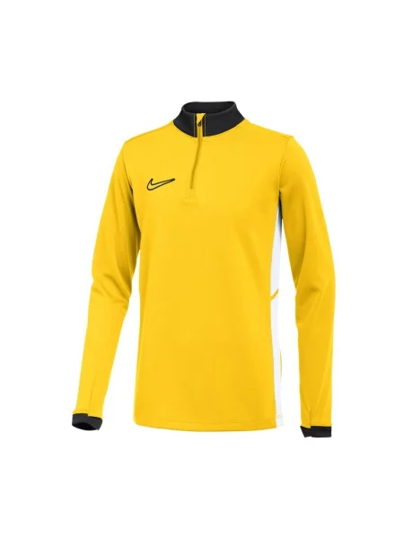 NIKE Sportska sweater majica Academy senf / crna / bijela žuta