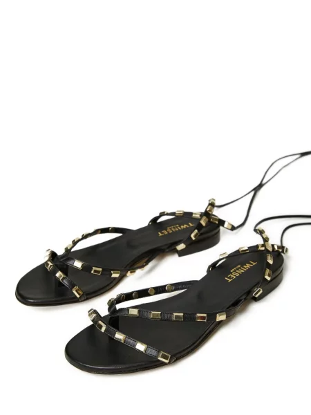 Sandale Twinset fără toc negru